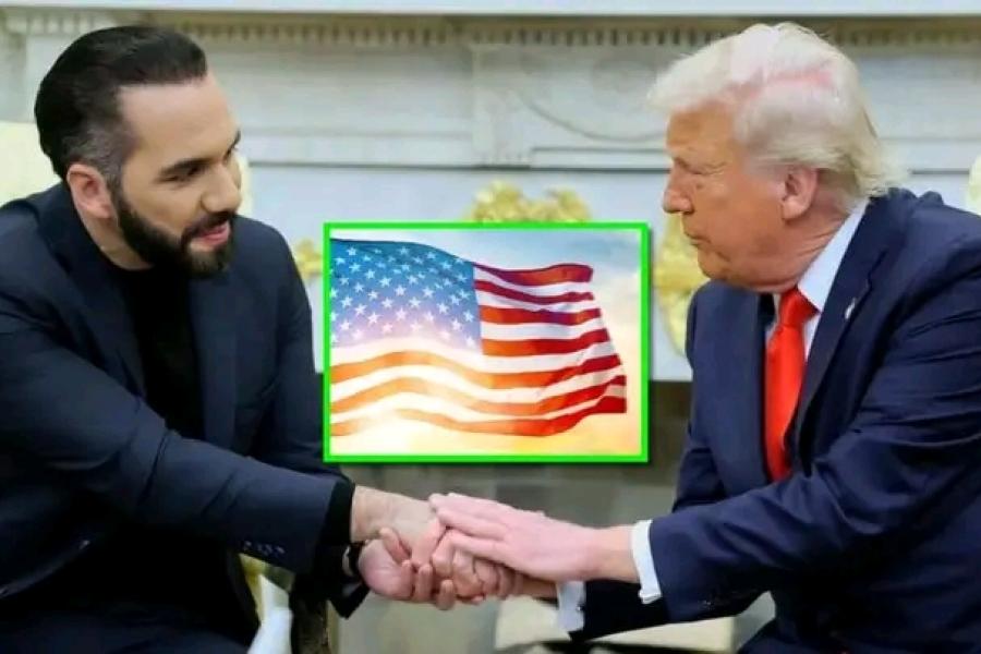 دونالد ترمب يستضيف نجيب بوقيلة (وسائل التواصل) 